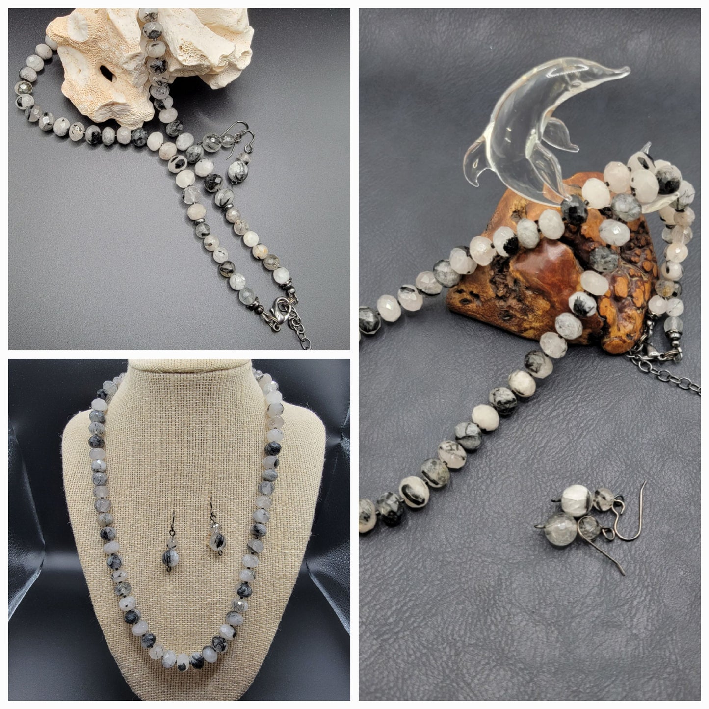 Rutilated Quartz Necklace Suite