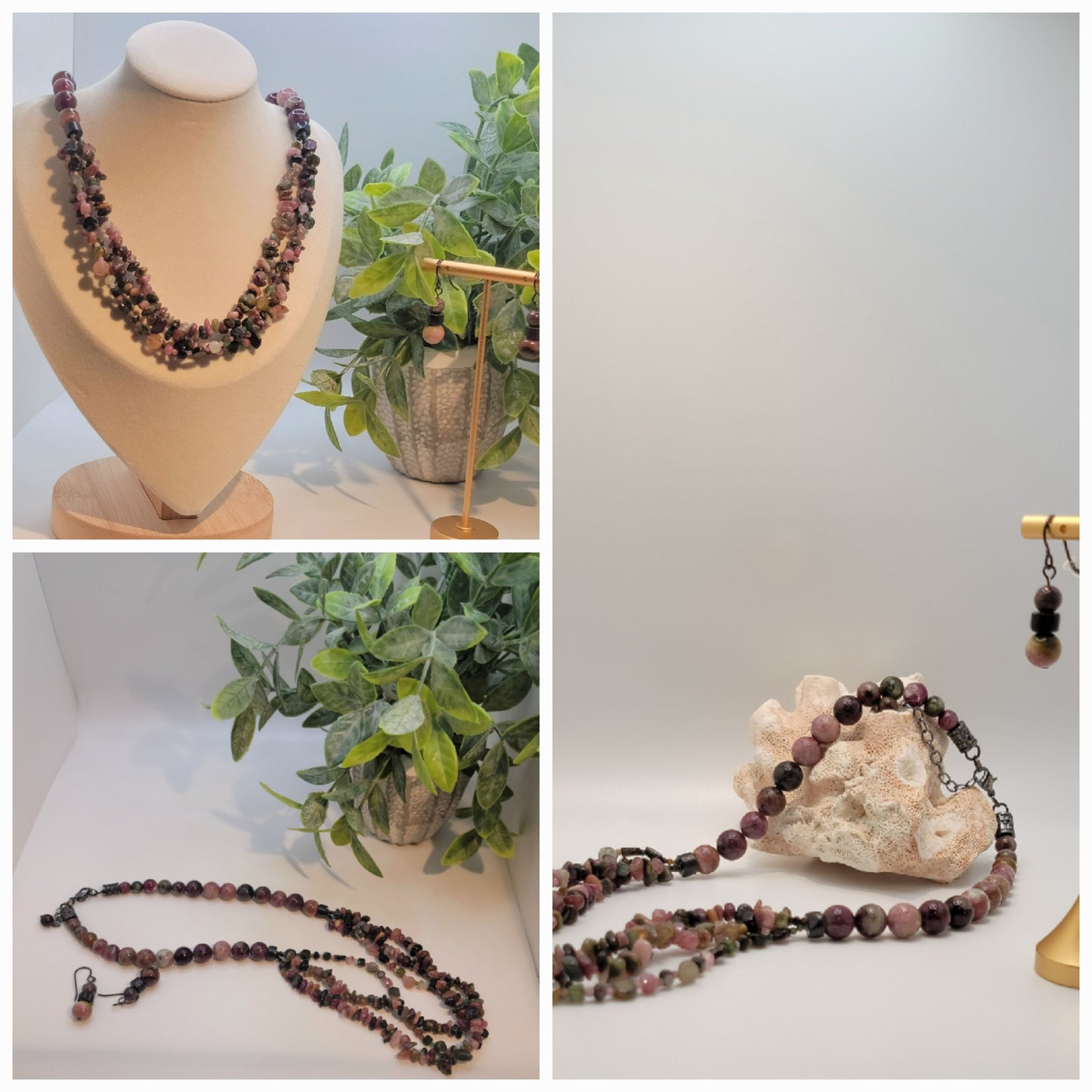 Multi-Strand Tourmaline Necklace Suite