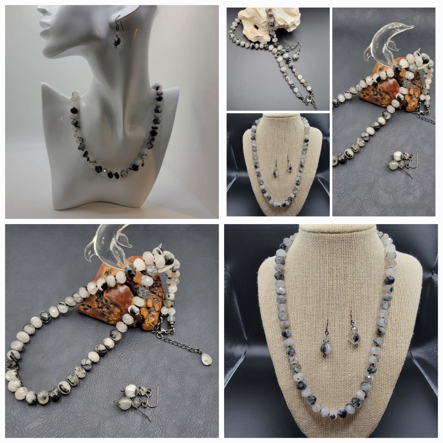 Rutilated Quartz Necklace Suite
