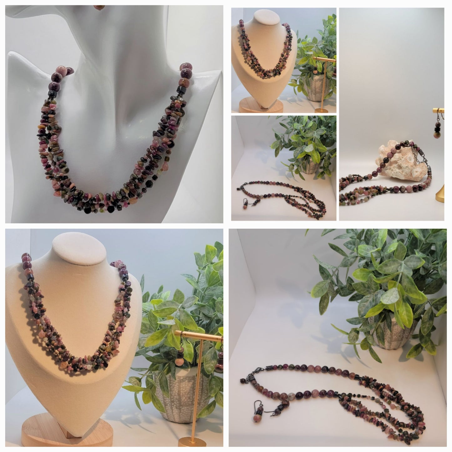 Multi-Strand Tourmaline Necklace Suite