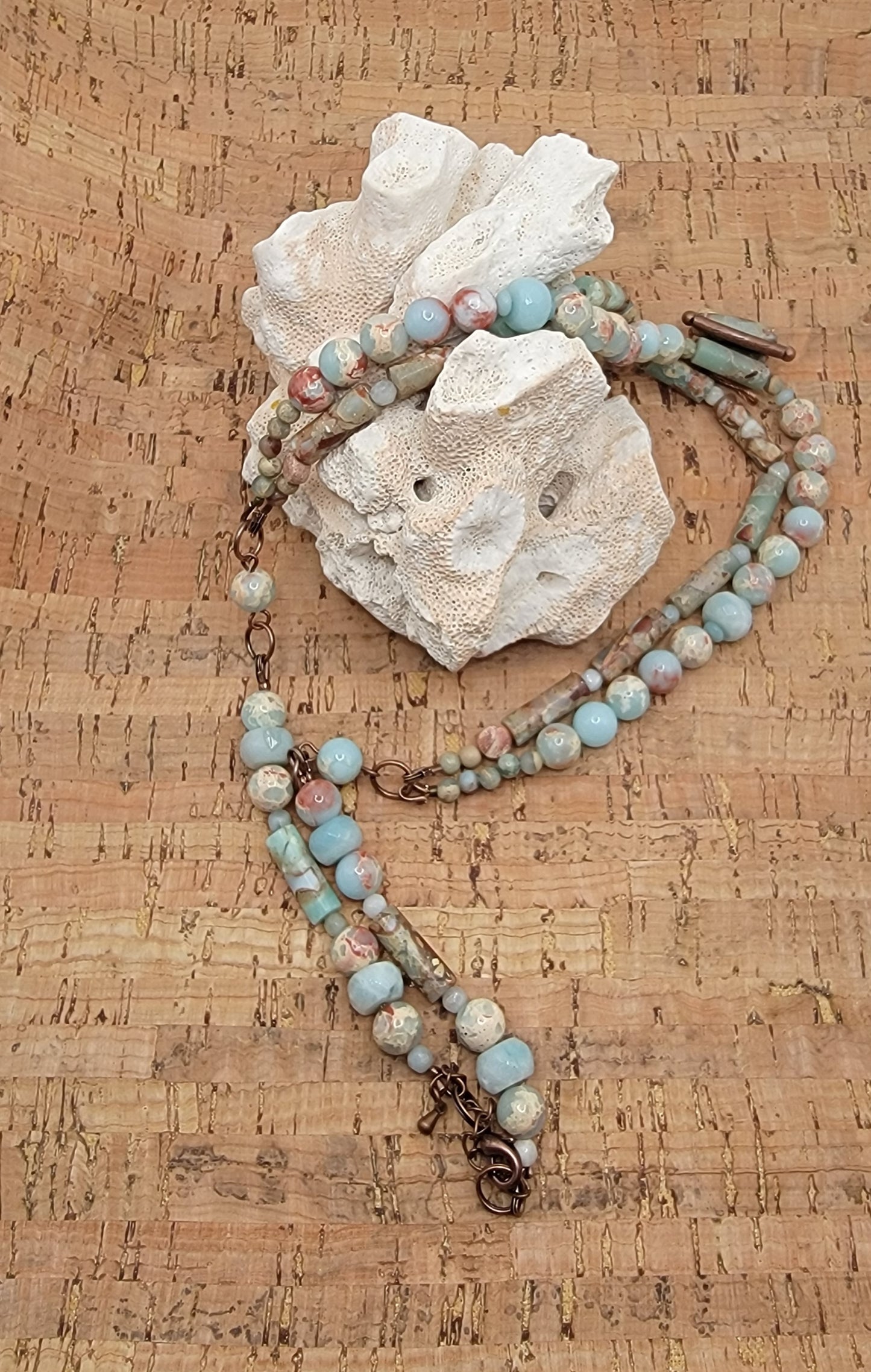 Multi-Strand Imperial  Jasper Necklace Suite