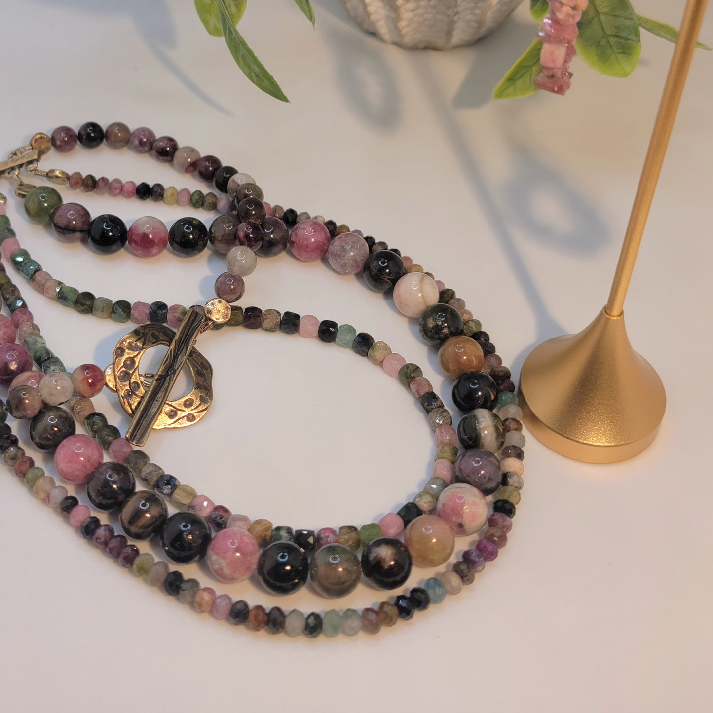 Multi-Strand Faceted Tourmaline Necklace Suite