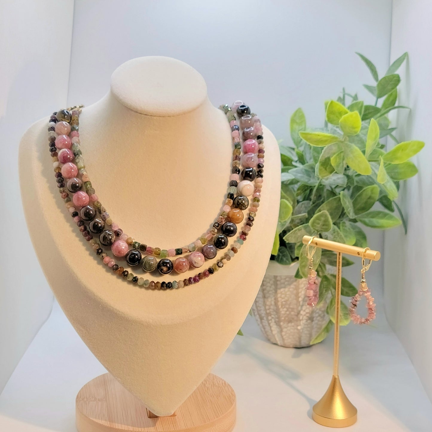 Multi-Strand Faceted Tourmaline Necklace Suite