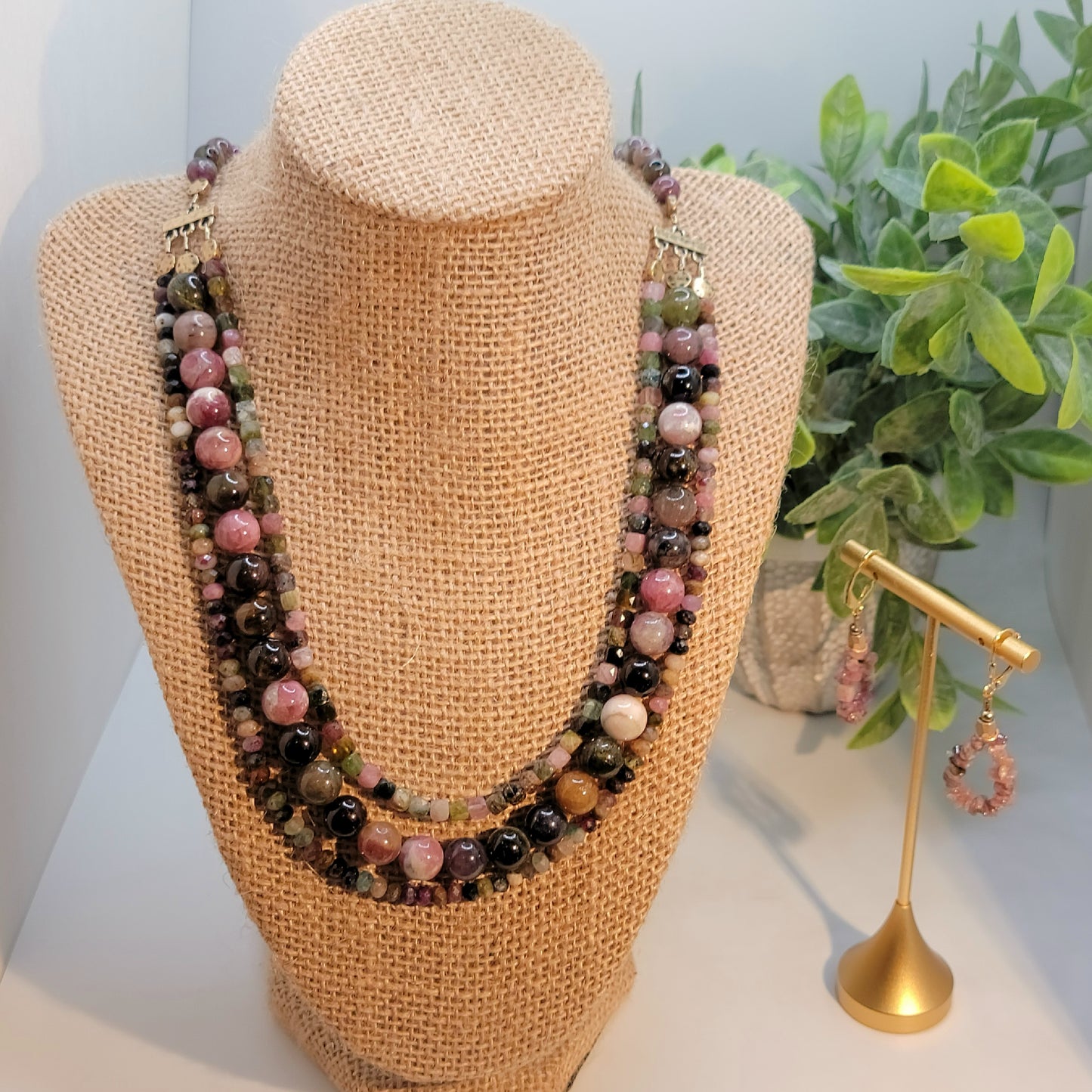 Multi-Strand Faceted Tourmaline Necklace Suite